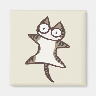 Glay tabby katt magnet