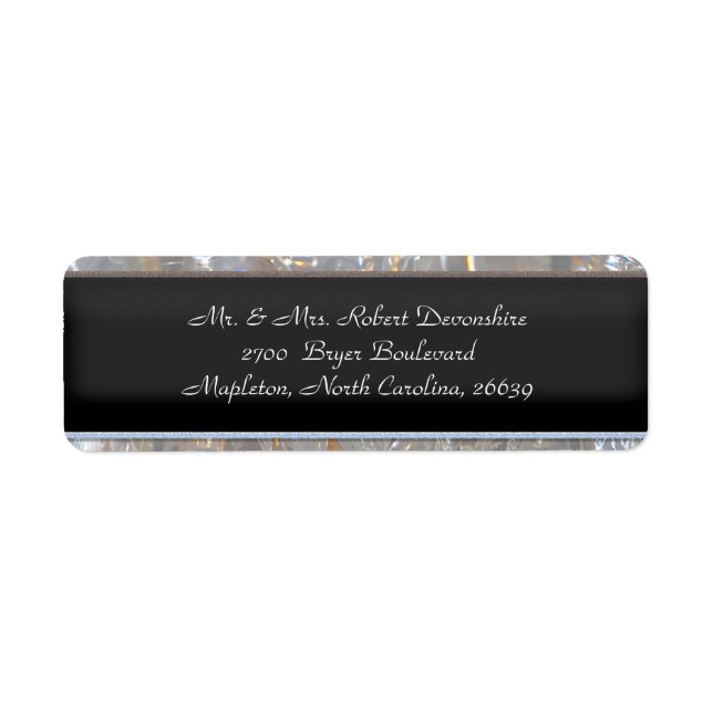 Glayce Art Deco Returadress Etikett (Framsidan)