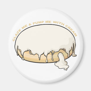 Glaze mig och klumpa mig med Cream Doughnut Magnet