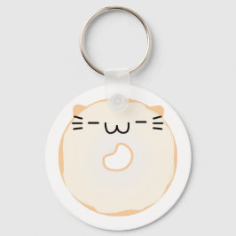 Glazed Cat Donut Keychain Nyckelring