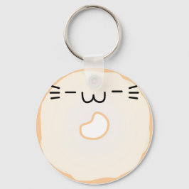 Glazed Cat Donut Keychain Stretched Nyckelring