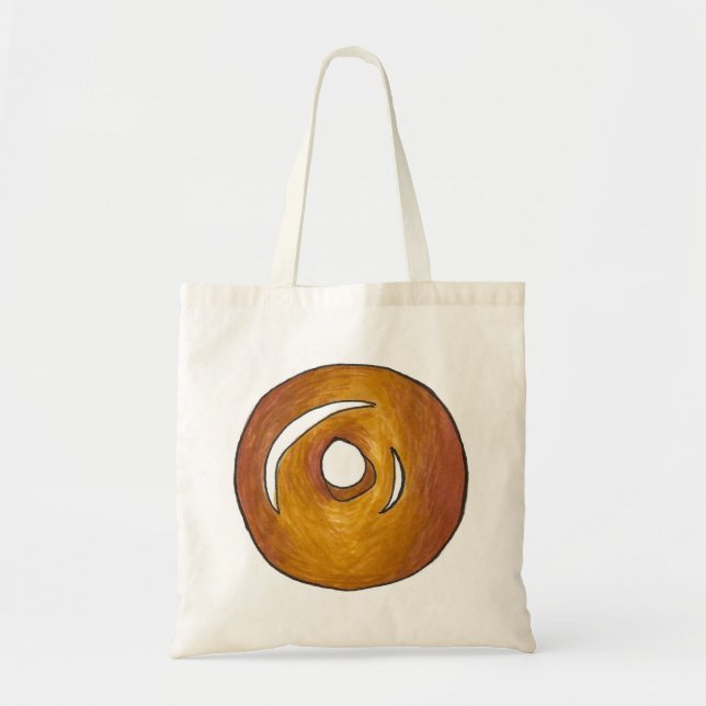 Glazed Donut Doughnut Breakfast Tote Bag Tygkasse (Framsidan)