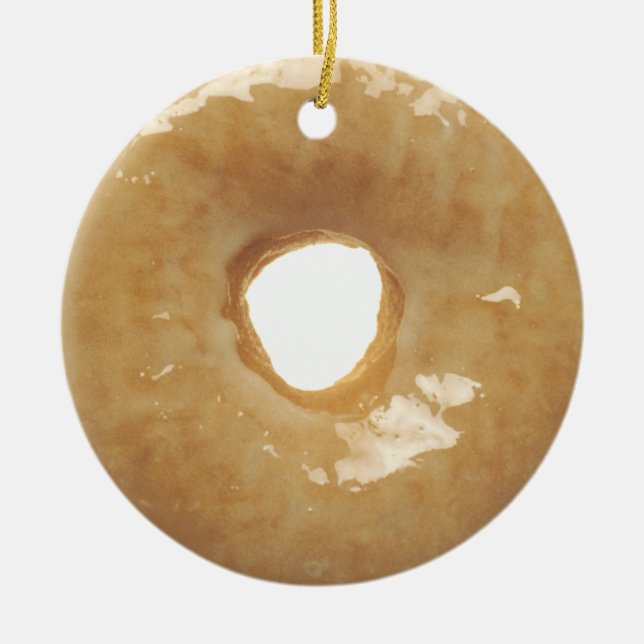 Glazed Donut Novelty Julgransprydnad Keramik (Framsidan)