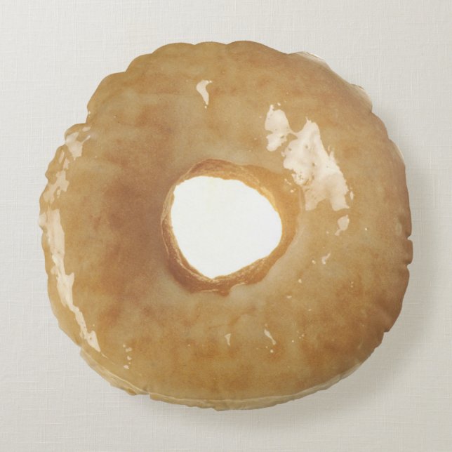 Glazed Donut Rund Kudde (Framsidan)