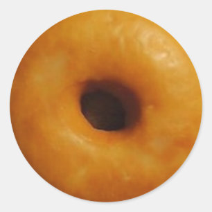 Glazed Donut Sticker Runt Klistermärke