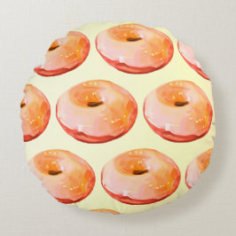 Glazed Donuts Rund Kudde