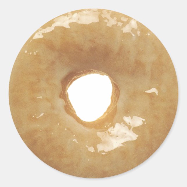 Glazed Doughnut Stickers Runt Klistermärke (Framsida)