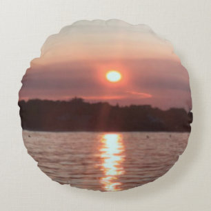 Glazed Sunset Rund Kudde