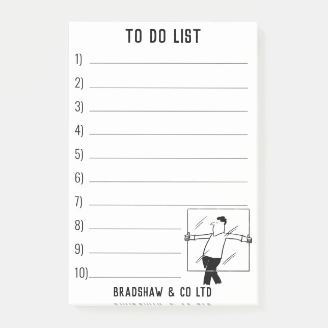 Glazier Glasing-tjänster för att anpassa Post-it Block (Framsida)