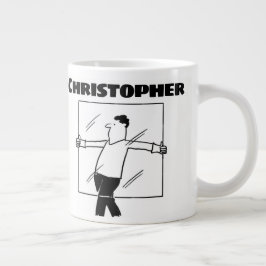 Glazier med Namn Jumbo Mugg