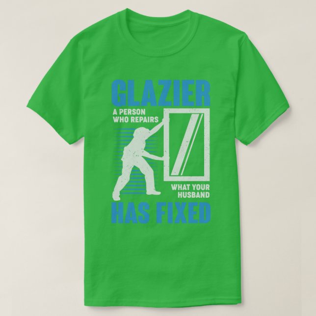 Glazier Profession Window Glass Installer Gift T Shirt (Design framsida)