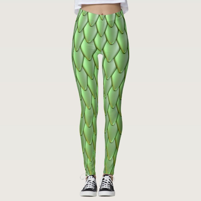 Glazing Dragon  Mönster Leggings (Framsida)