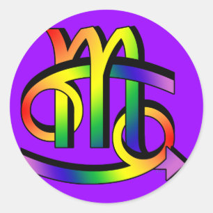 GLBT-cancer & Scorpio Runt Klistermärke