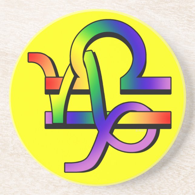 GLBT-Capricorn & Libra Underlägg Sandsten (Framsidan)