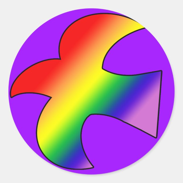 GLBT Dove Runt Klistermärke (Framsida)