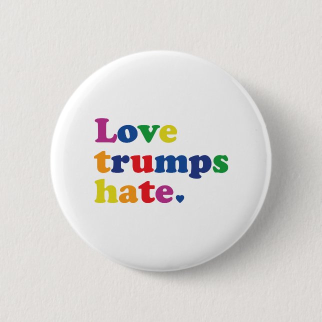 GLBT Kärlek Trumps Hate Knapp (Framsida)