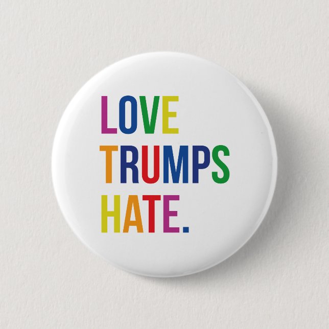 GLBT Kärlek Trumps Hate Knapp (Framsida)