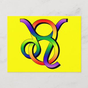 GLBT Lejon & Oxe Vykort