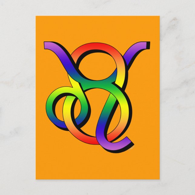 GLBT Leo & Taurus Vykort (Framsida)