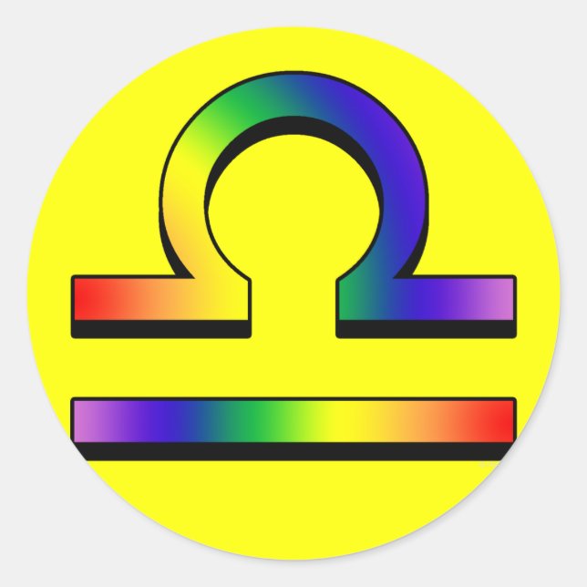 GLBT Libra Runt Klistermärke (Framsida)