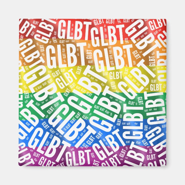 GLBT ORD MÖNSTER WHITE -.png Magnet (Framsidan)