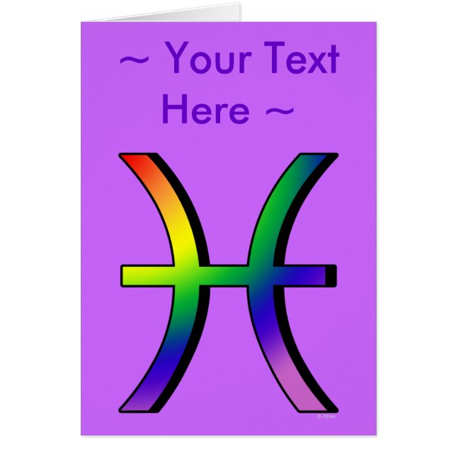 GLBT Pisces Hälsningskort (Framsidan)