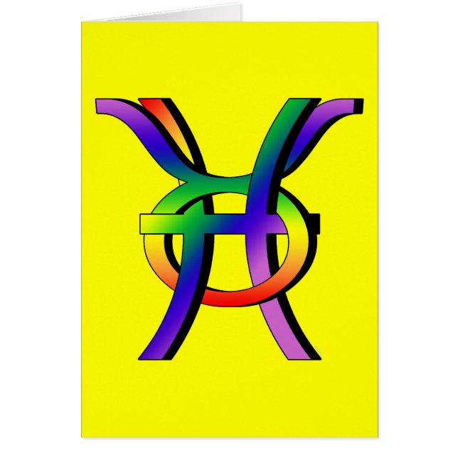 GLBT Pisces & Oxen Hälsningskort (Framsidan)