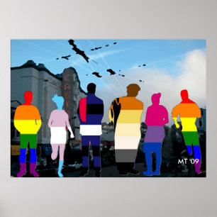 GLBT-Pride Personer i Castros Art Print Poster