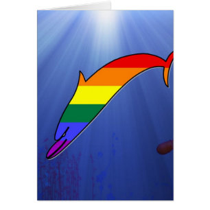 GLBT-pridedelfin Hälsningskort