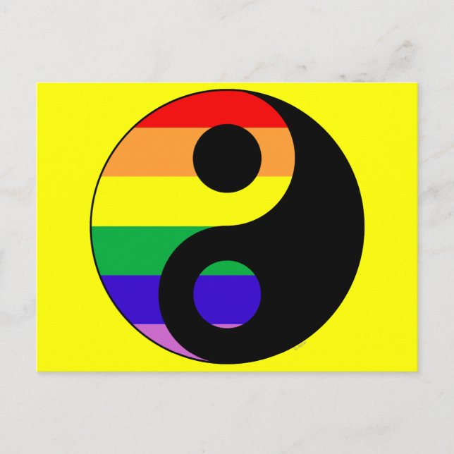 GLBT YinYang Vykort (Framsida)