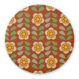 GLEAM GLADE - Blommigt keramisk knopp