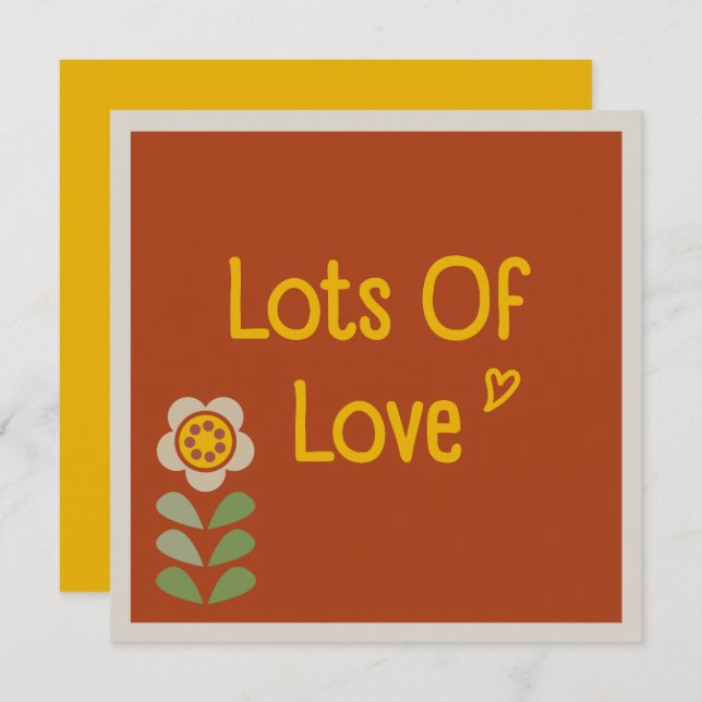 GLEAM GLADE - Inbjudningskort för Blommigt Mors da (Fram/baksida)