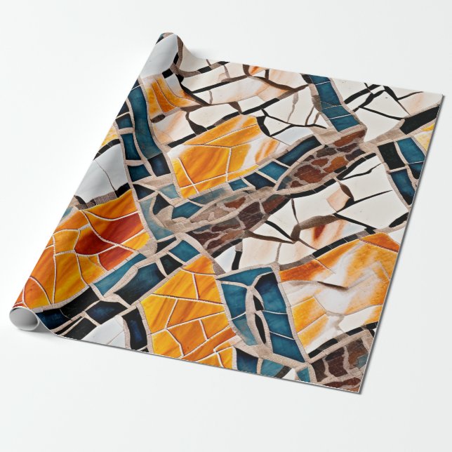 Gleaming Crystal Mosaic Presentpapper (Utrullad)