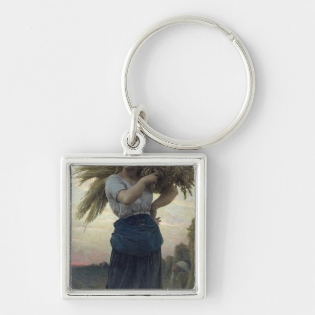 Gleaneren, 1877 fyrkantig silverfärgad nyckelring (Framsidan)