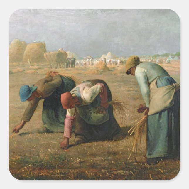Gleaners, 1857 fyrkantigt klistermärke (Framsida)