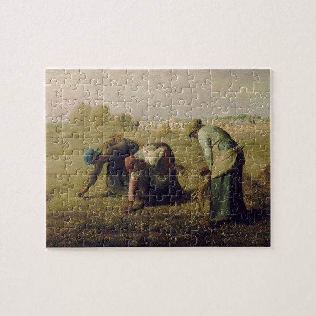 Gleaners av Jean-François Millet 1857 Pussel (Horisontell)