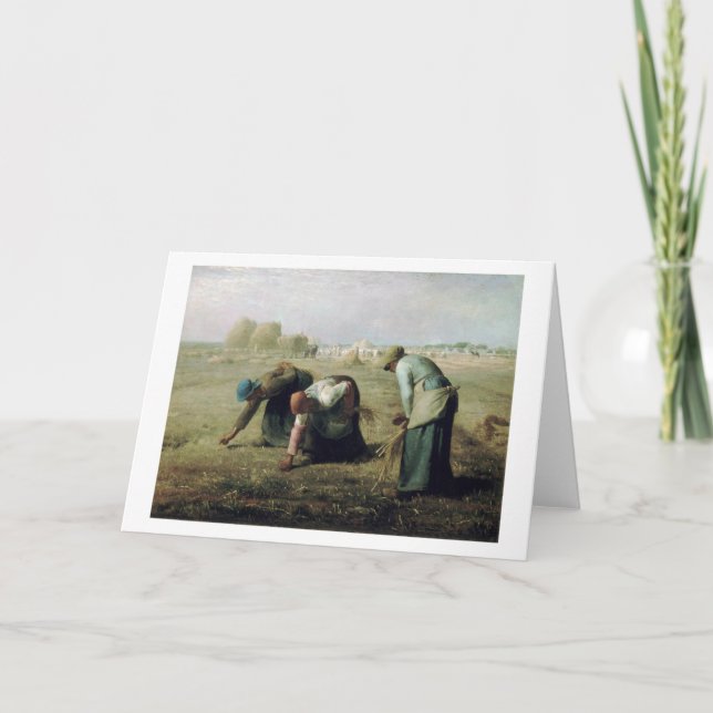 Gleaners, Jean-Francois Millet, 1857 Kort (Framsida)