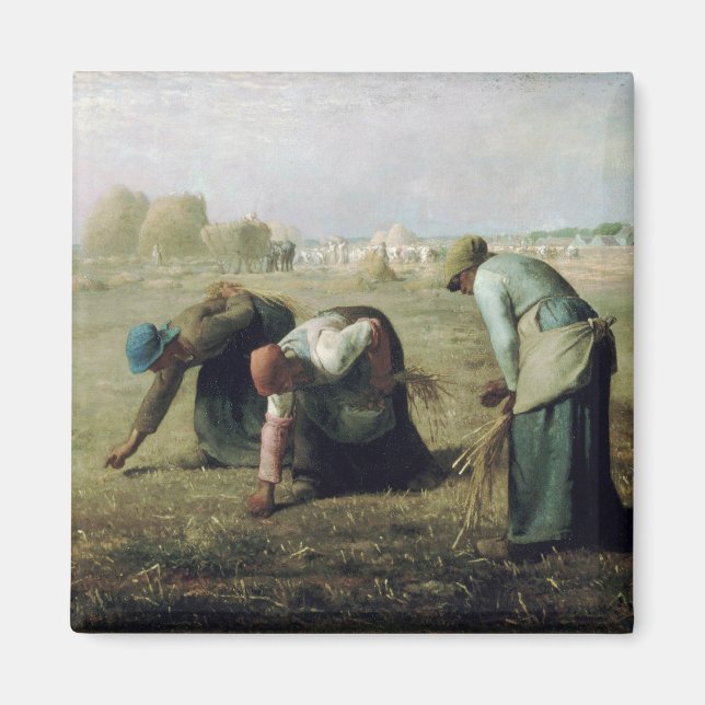 Gleaners, Jean-Francois Millet, 1857 Magnet (Framsidan)