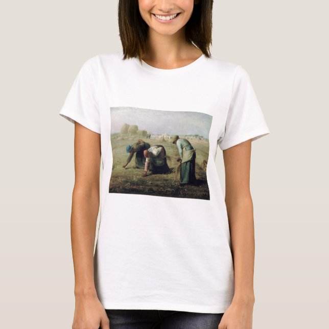 Gleaners, Jean-Francois Millet, 1857 T Shirt (Framsida)