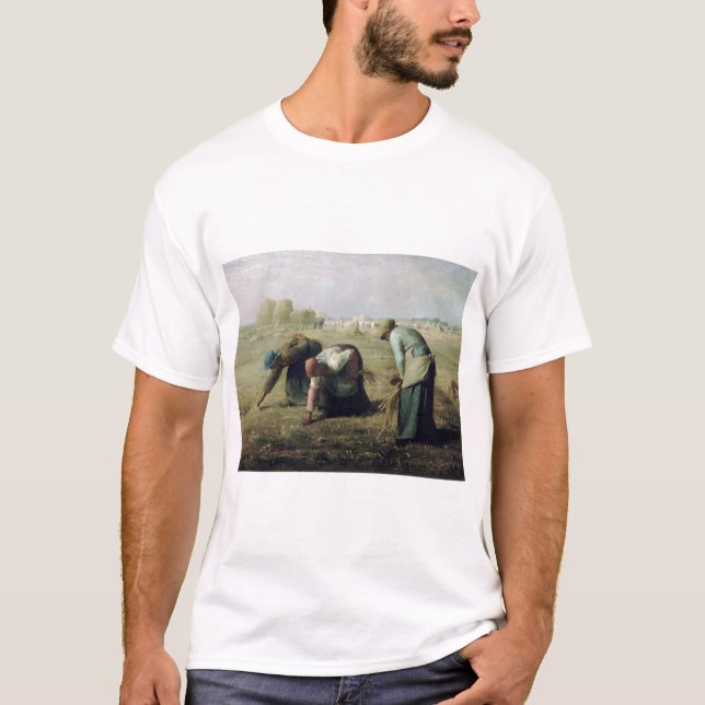 Gleaners, Jean-Francois Millet, 1857 T Shirt (Framsida)