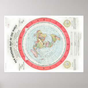 Gleason's NEW STANDARD KARTA OF the WORLD - High R Poster