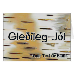 Gleðileg Jól - Birchbark Hälsningskort