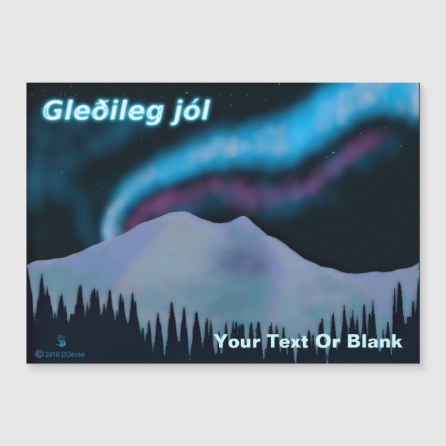 Gleðileg Jól - Blue Aurora (Framsida)