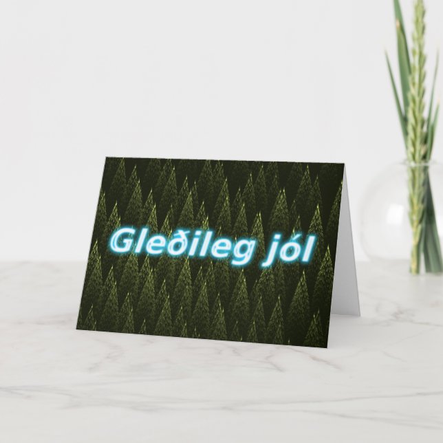 Gleðileg Jól - Conifers Helgkort (Framsida)