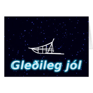 Gleðileg jól - Dogsled Hälsningskort