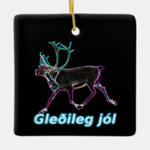Gleðileg jól - Electric Västindiou Julgransprydnad Keramik