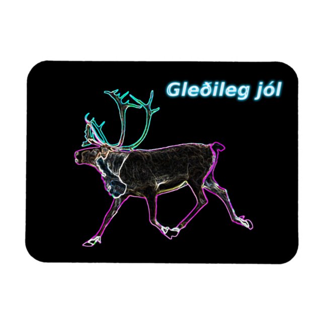 Gleðileg jól - Electric Västindiou Magnet (Horisontell)