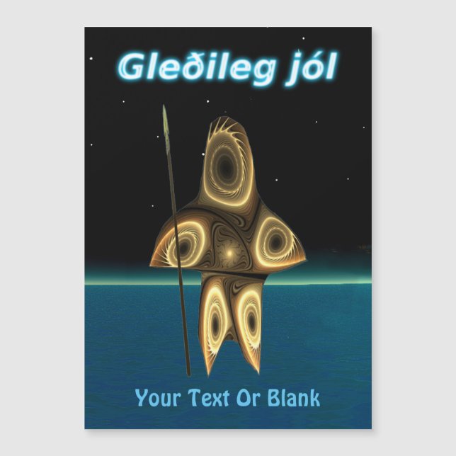 Gleðileg jól - Fractal Inuit Hunter (Framsida)