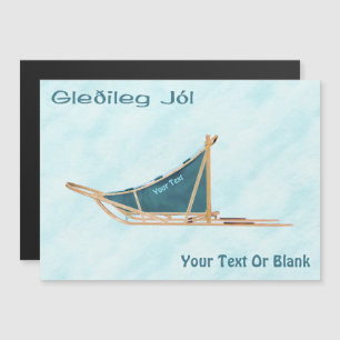 Gleðileg Jól - Hund Sled på Snö