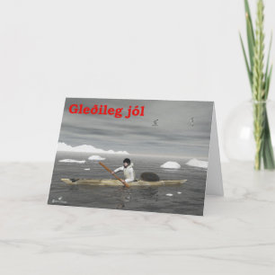 Gleðileg Jól - Inuit Kayak Helgkort